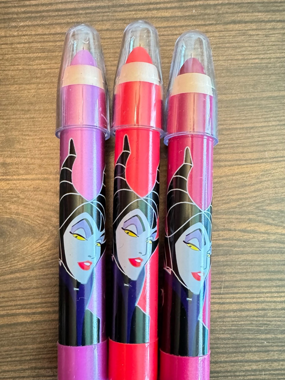 Disney Lip Crayon Set — Light Pink, Coral Red, Magenta